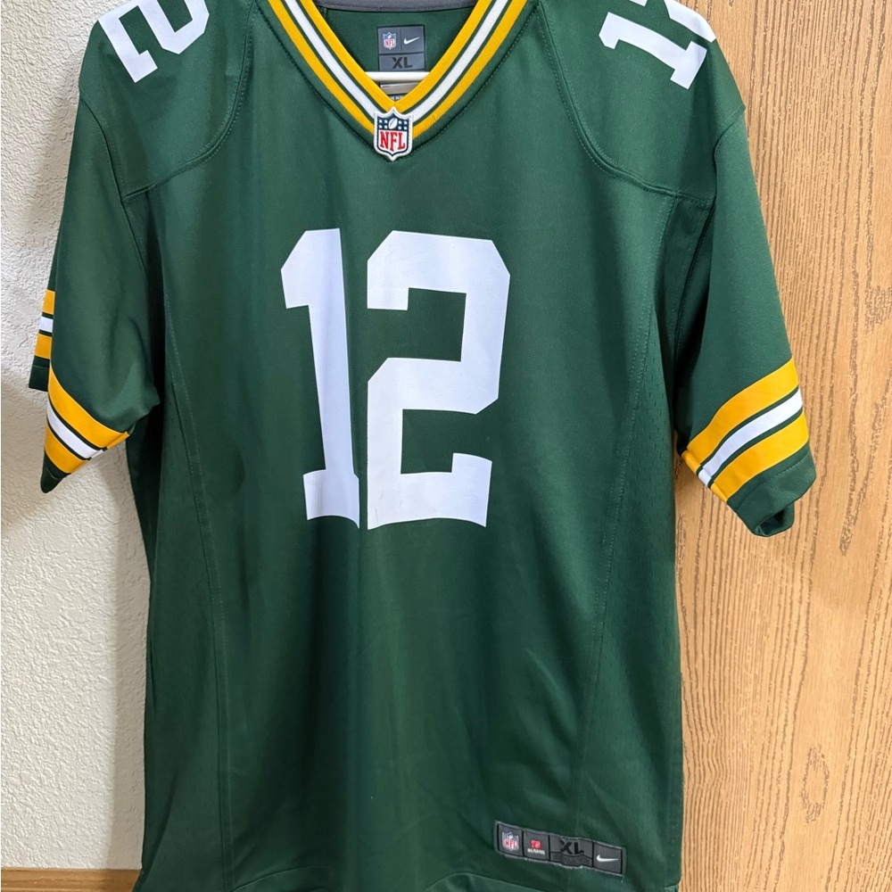 NFL Green Jersey with Yellow and White Accents
